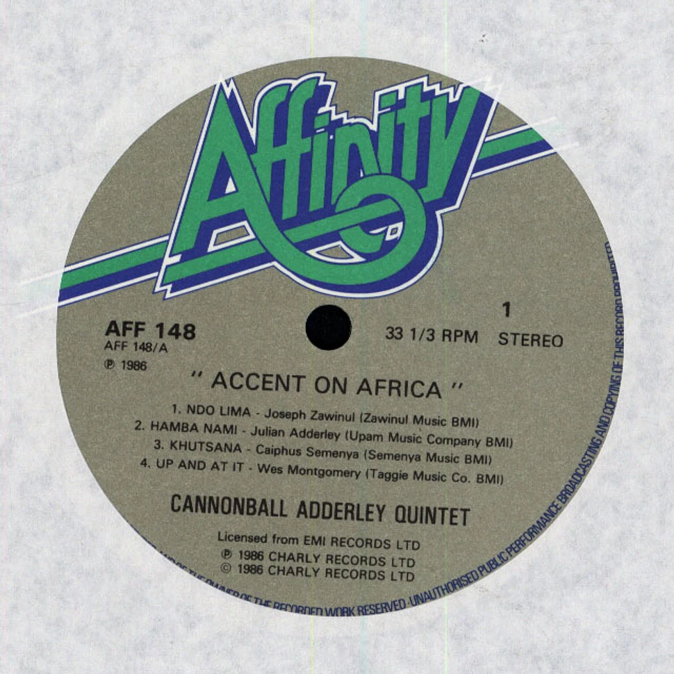 The Cannonball Adderley Quintet - Accent On Africa