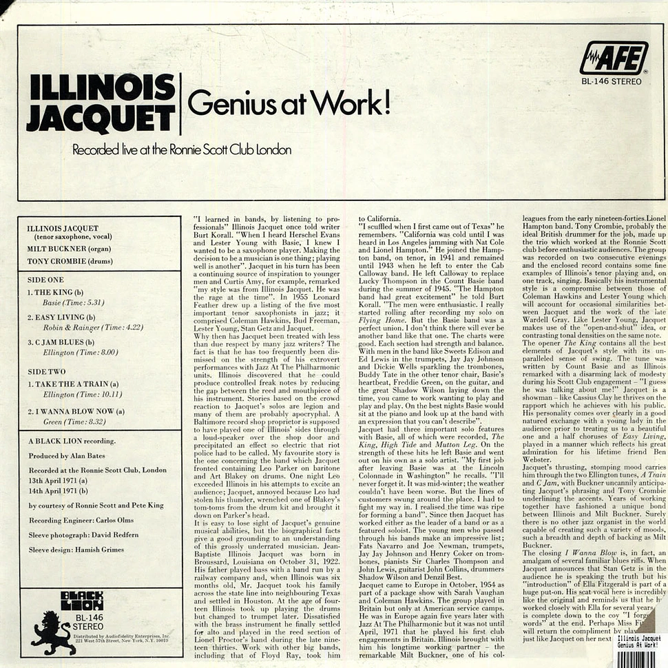 Illinois Jacquet - Genius At Work!