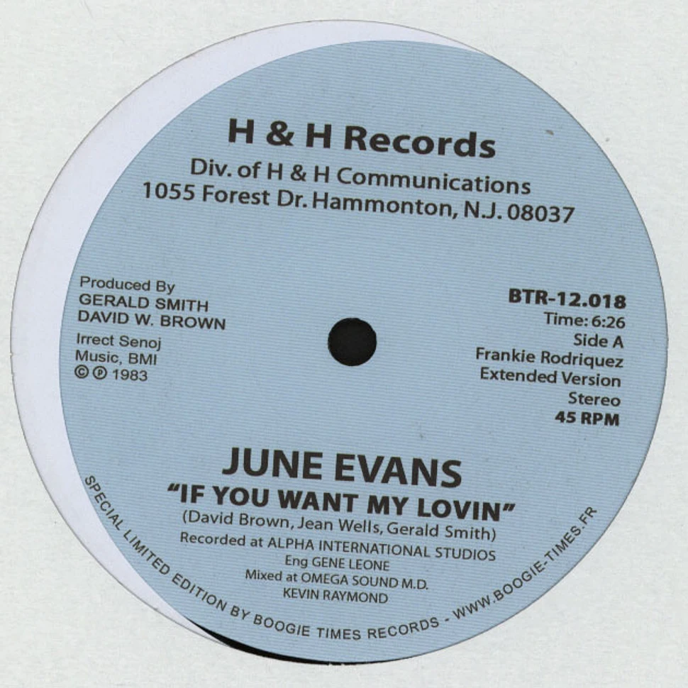 June Evans - If You Want My Lovin