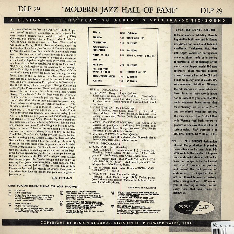 V.A. - Modern Jazz - Hall Of Fame Volume 1