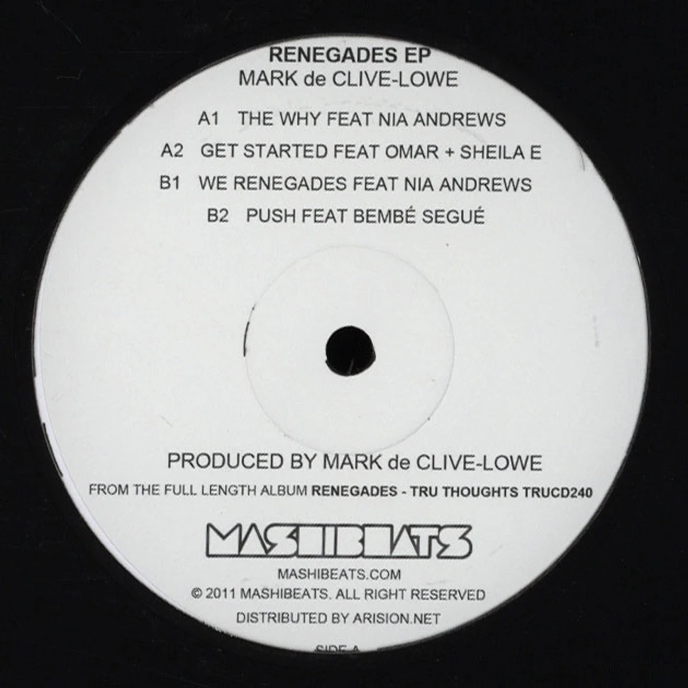 Mark De Clive-Lowe - Renegades EP