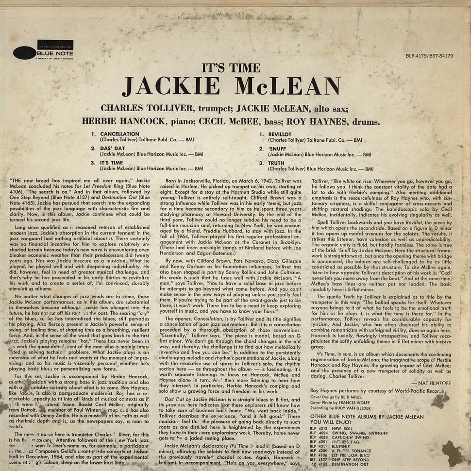 Jackie McLean - It's Time
