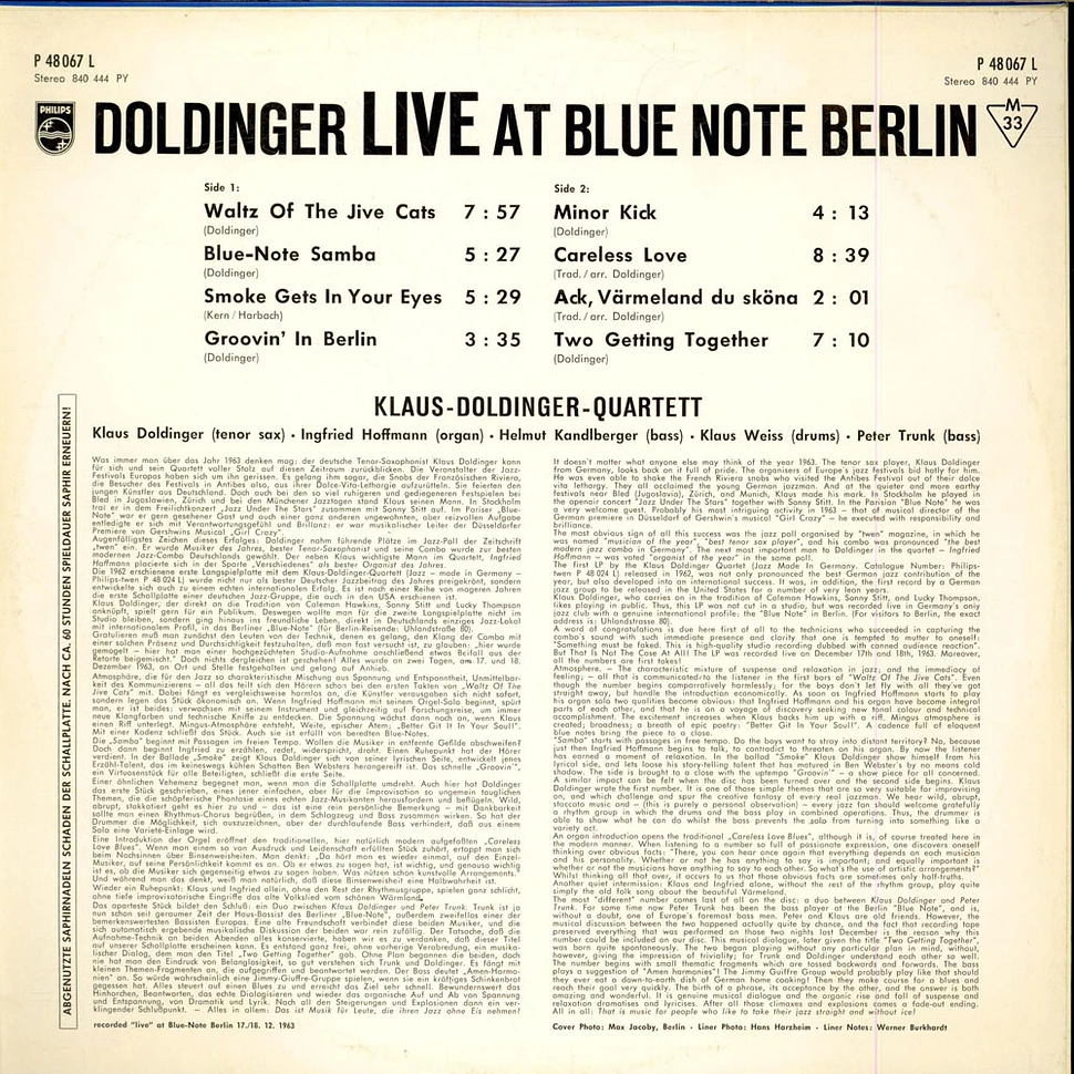 Klaus Doldinger - Live At Blue Note Berlin