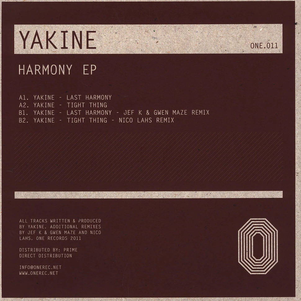 Yakine - Harmony EP