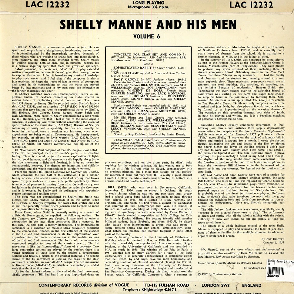 Shelly Manne & His Men - Vol. 6