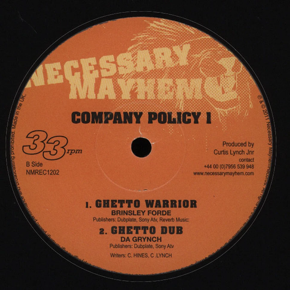 Dennis Brown / Brinsley Forde - Company Policy Ep