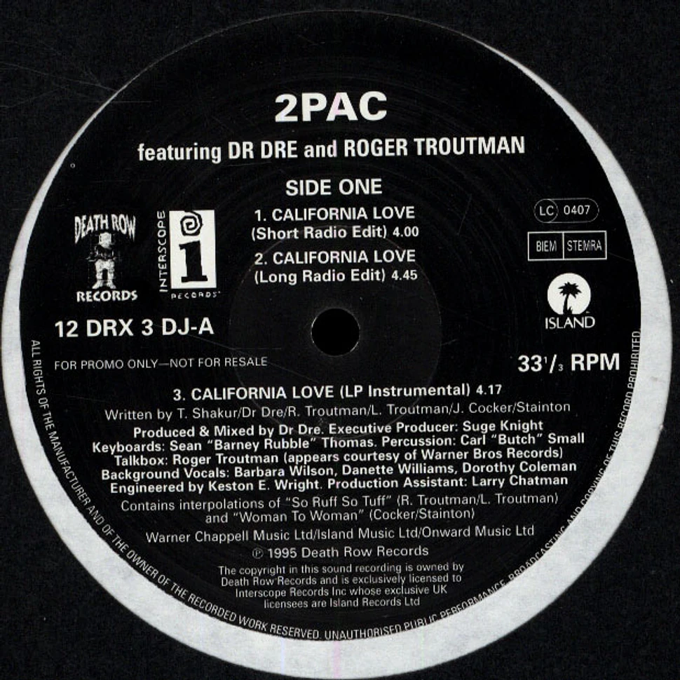 2Pac Featuring Dr. Dre & Roger Troutman - California Love