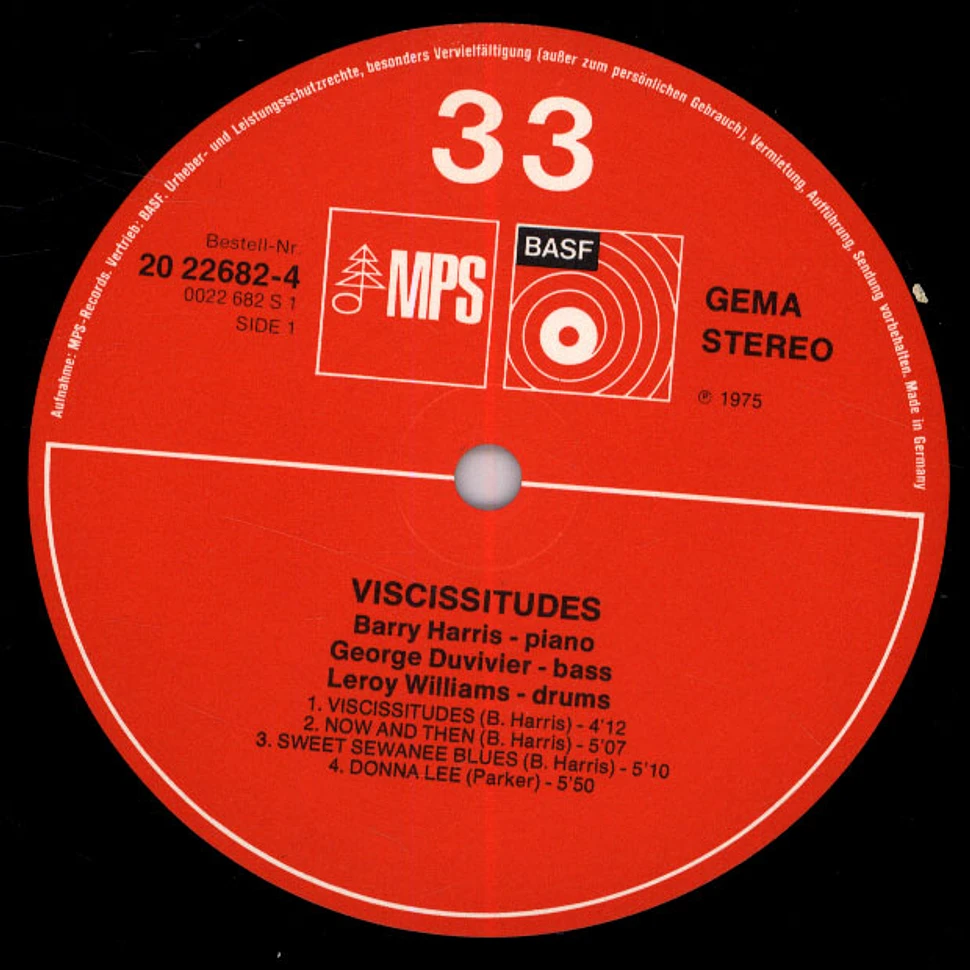 Barry Harris Trio - Vicissitudes