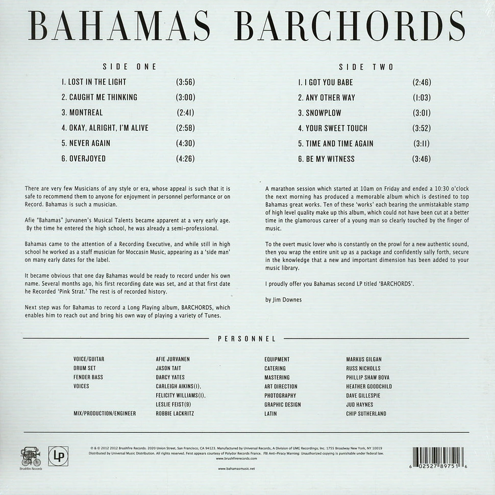 Bahamas - Barchords