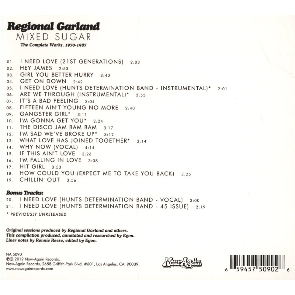 Regional Garland - Mixed Sugar: Complete Works 1970-87