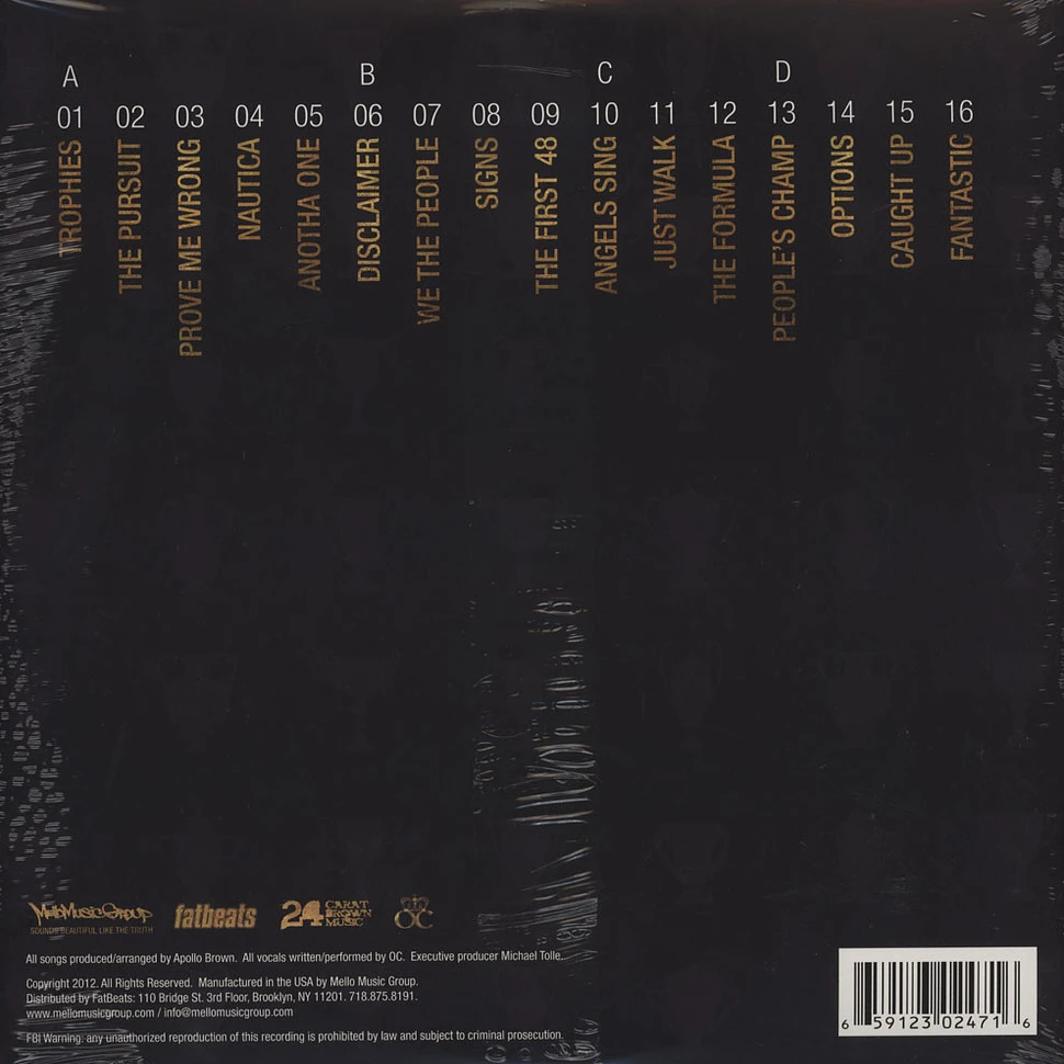 Apollo Brown & O.C. - Trophies Black Vinyl Edition