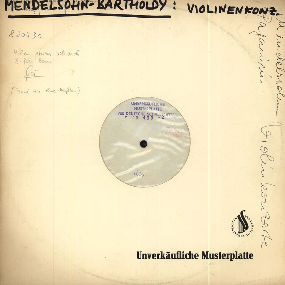 Felix Mendelssohn-Bartholdy / Nicolo Paganini - Violin Concerto op.64 / Nr.2 op.7