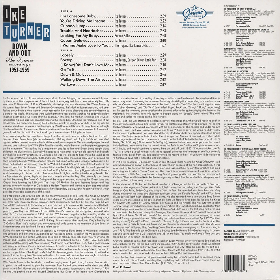 Ike Turner - Down & Out Ike Turner Recordings