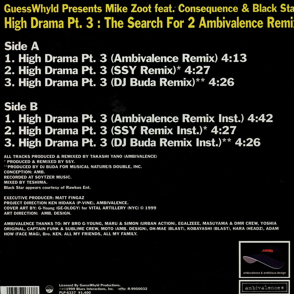 Mike Zoot - High Drama Pt. 3 (Remixes)