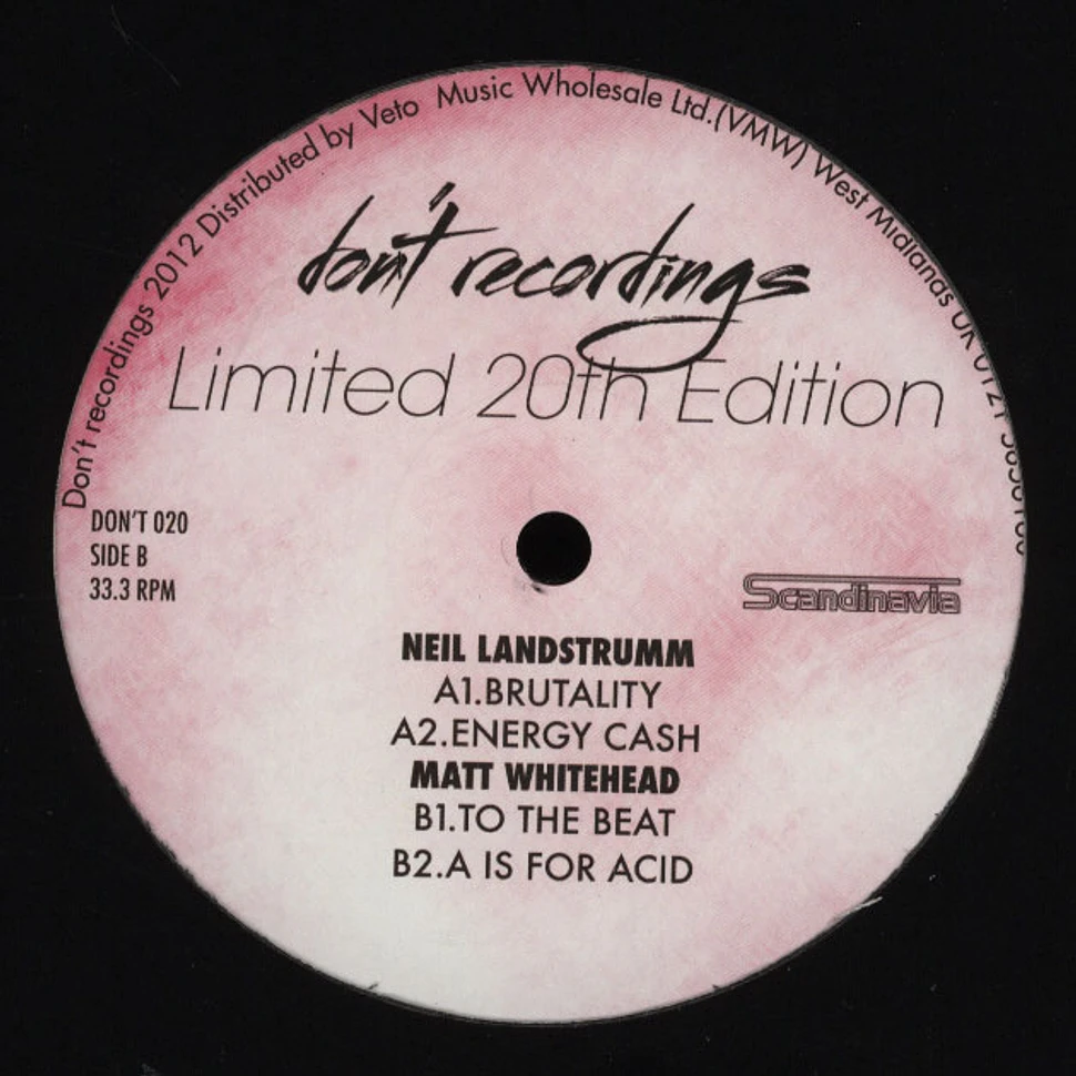 Neil Landstrumm / Matt Whitehead - Limited 20th Edition