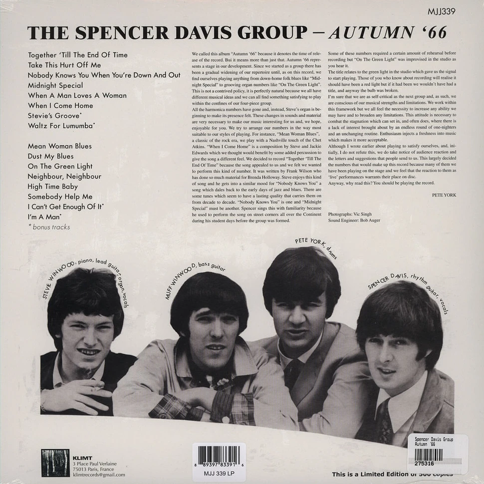 Spencer Davis Group - Autumn '66