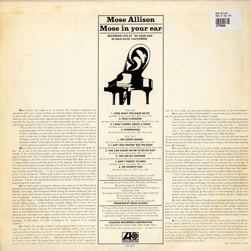 Mose Allison - Mose In Your Ear