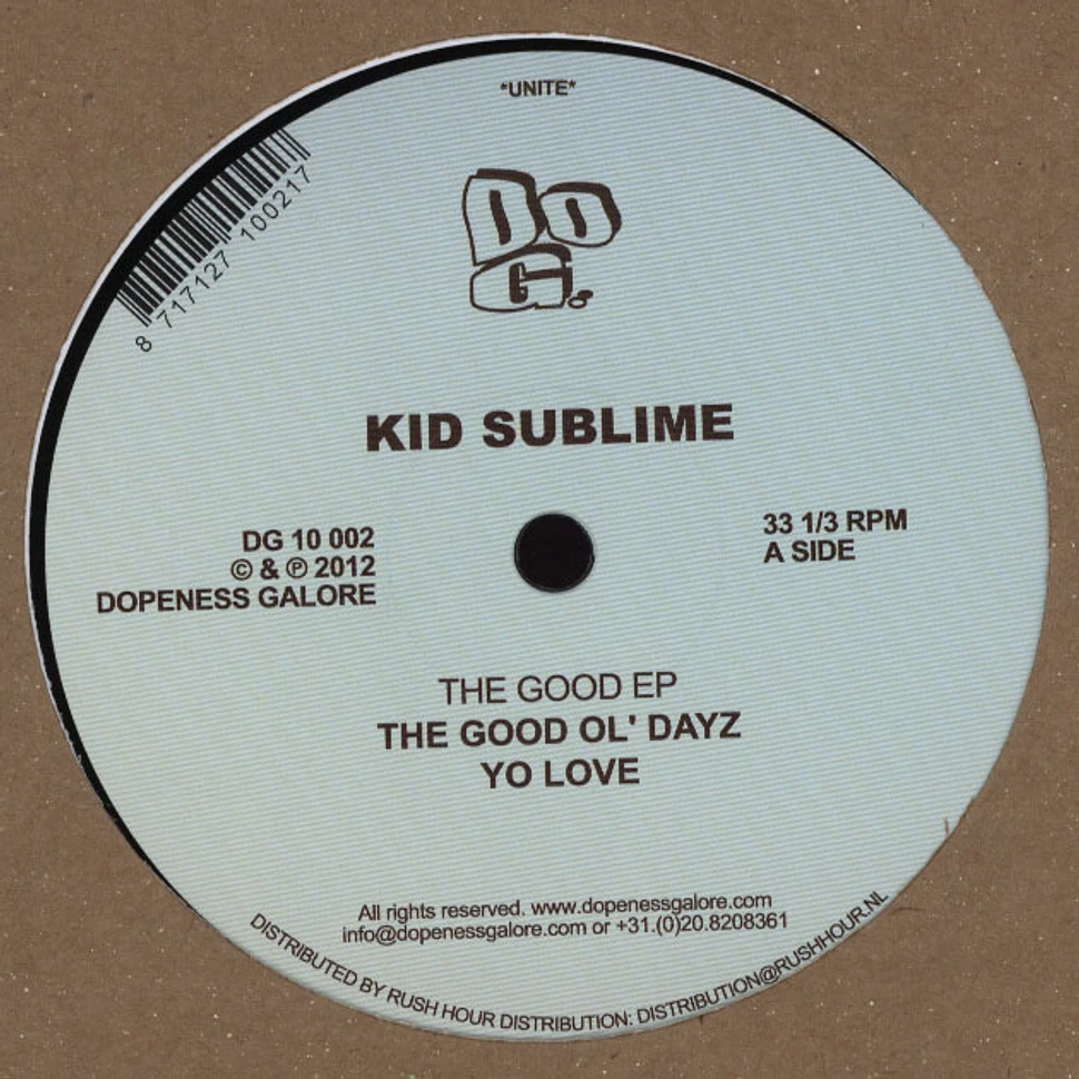 Kid Sublime - The Good EP