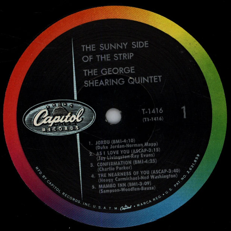 George Shearing Quintet , The - On The Sunny Side Of The Strip