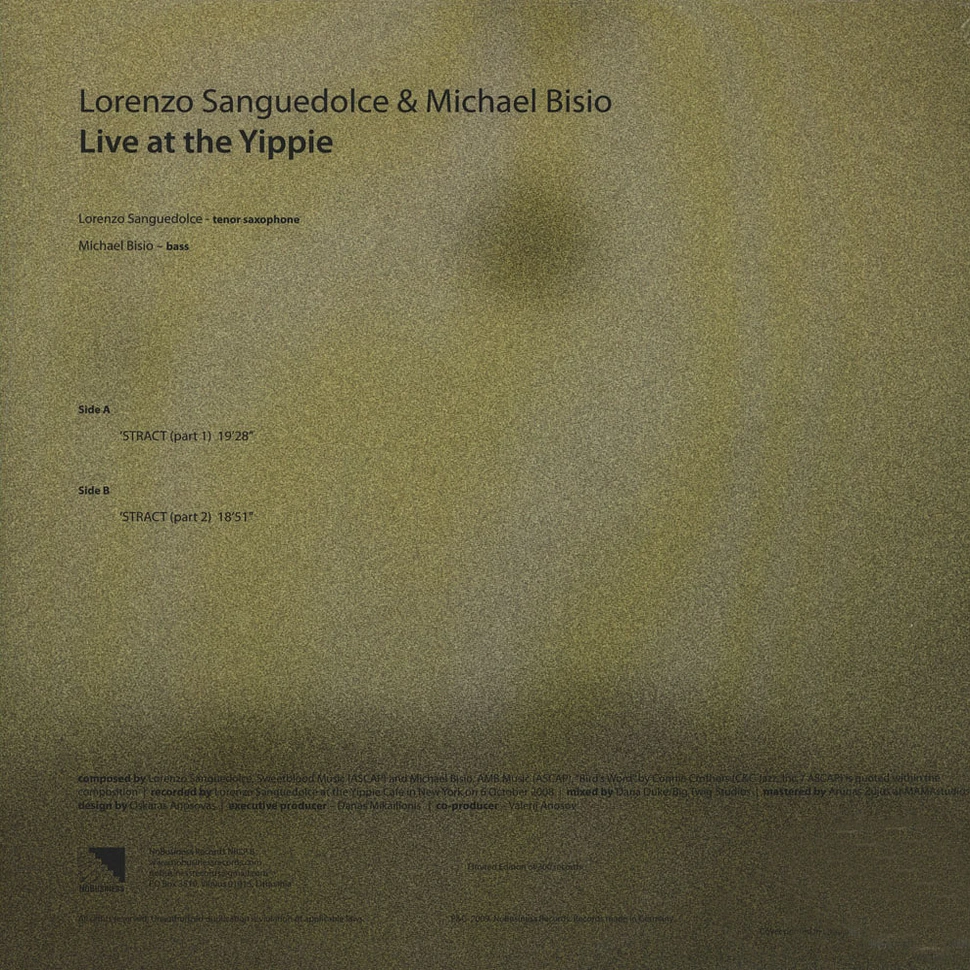 Lorenzo Sanguedolce & Michael Bisio - Live At The Yippie