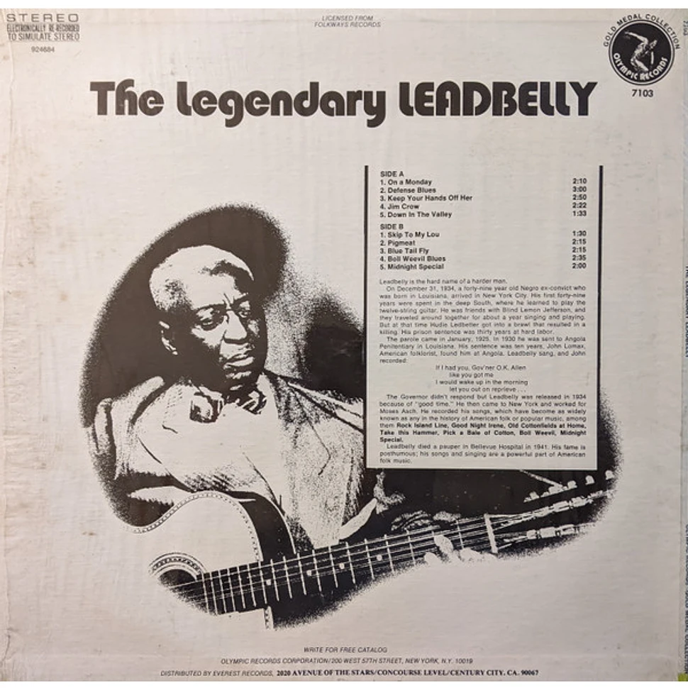 Leadbelly - The Legendary Leadbelly