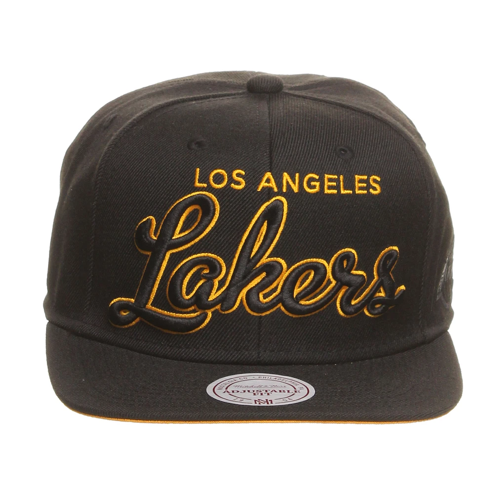 Mitchell & Ness - Los Angeles Lakers NBA Blacked Out Script Snapback Cap