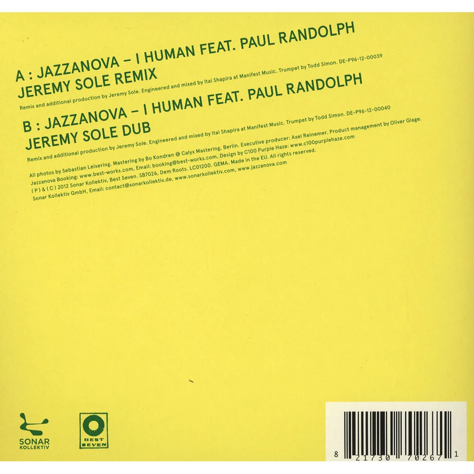 Jazzanova - I Human Feat. Paul Randolph Jeremy Sole Remix