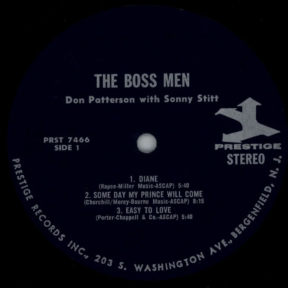 Don Patterson With Sonny Stitt And Billy James - The Boss Men