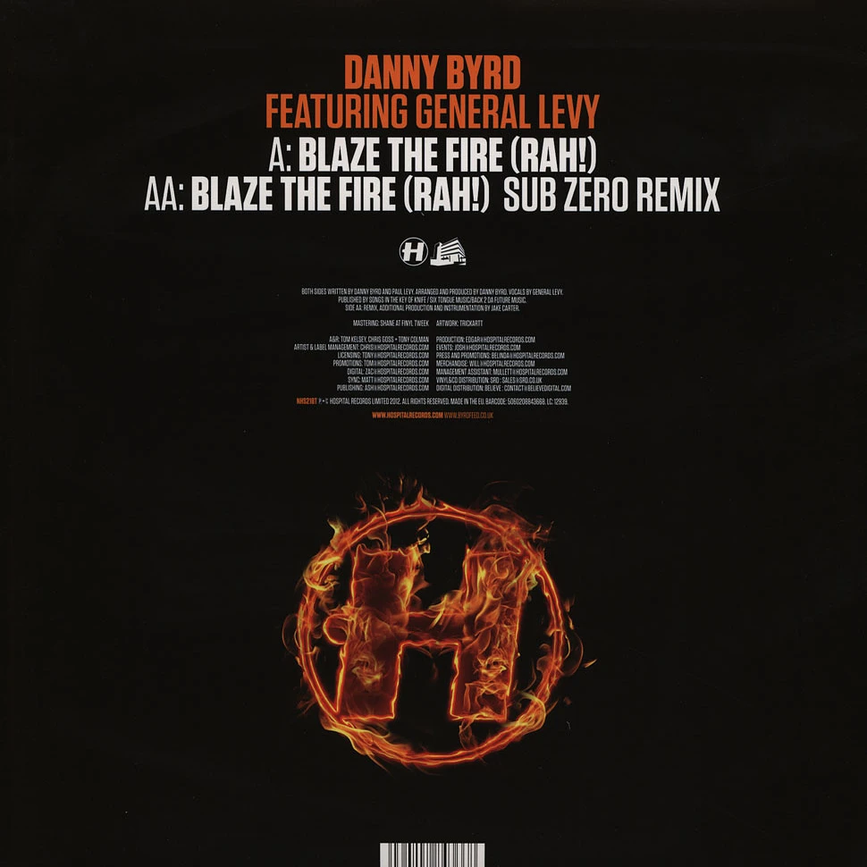 Danny Byrd - Blaze The Fire (Rah!) feat. General Levy