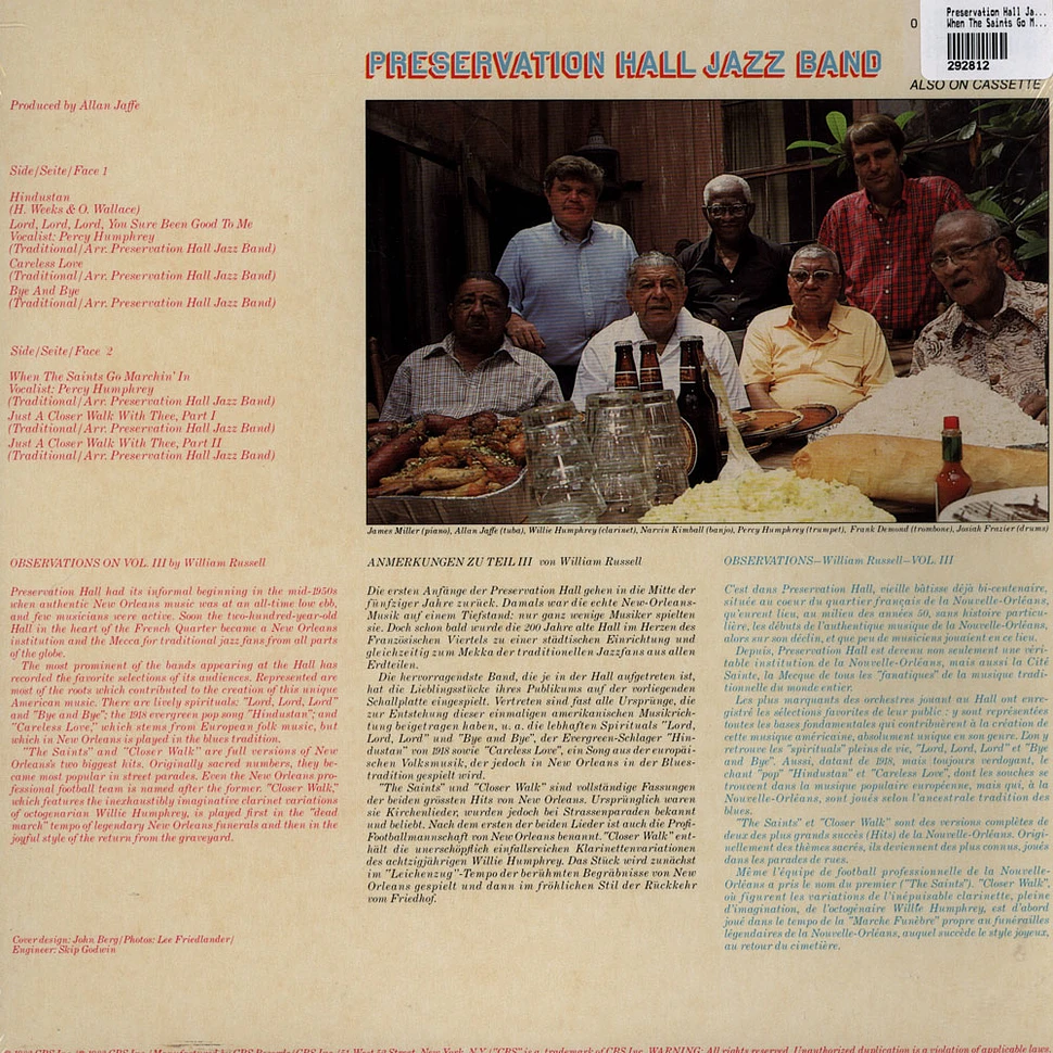 Preservation Hall Jazz Band - When The Saints Go Marchin' In (New Orleans, Vol. III)