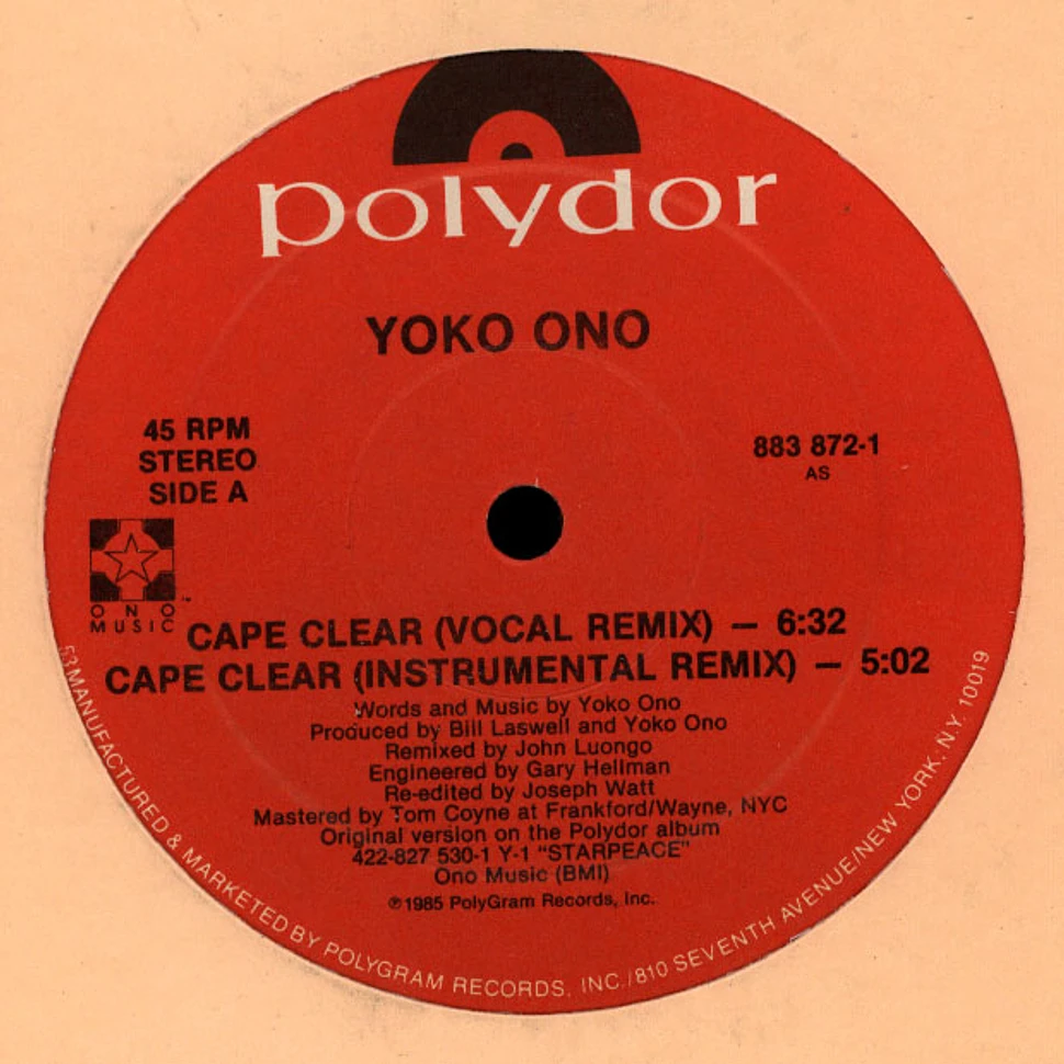 Yoko Ono - Cape Clear (Remix) / Walking On Thin Ice (Re Edit)