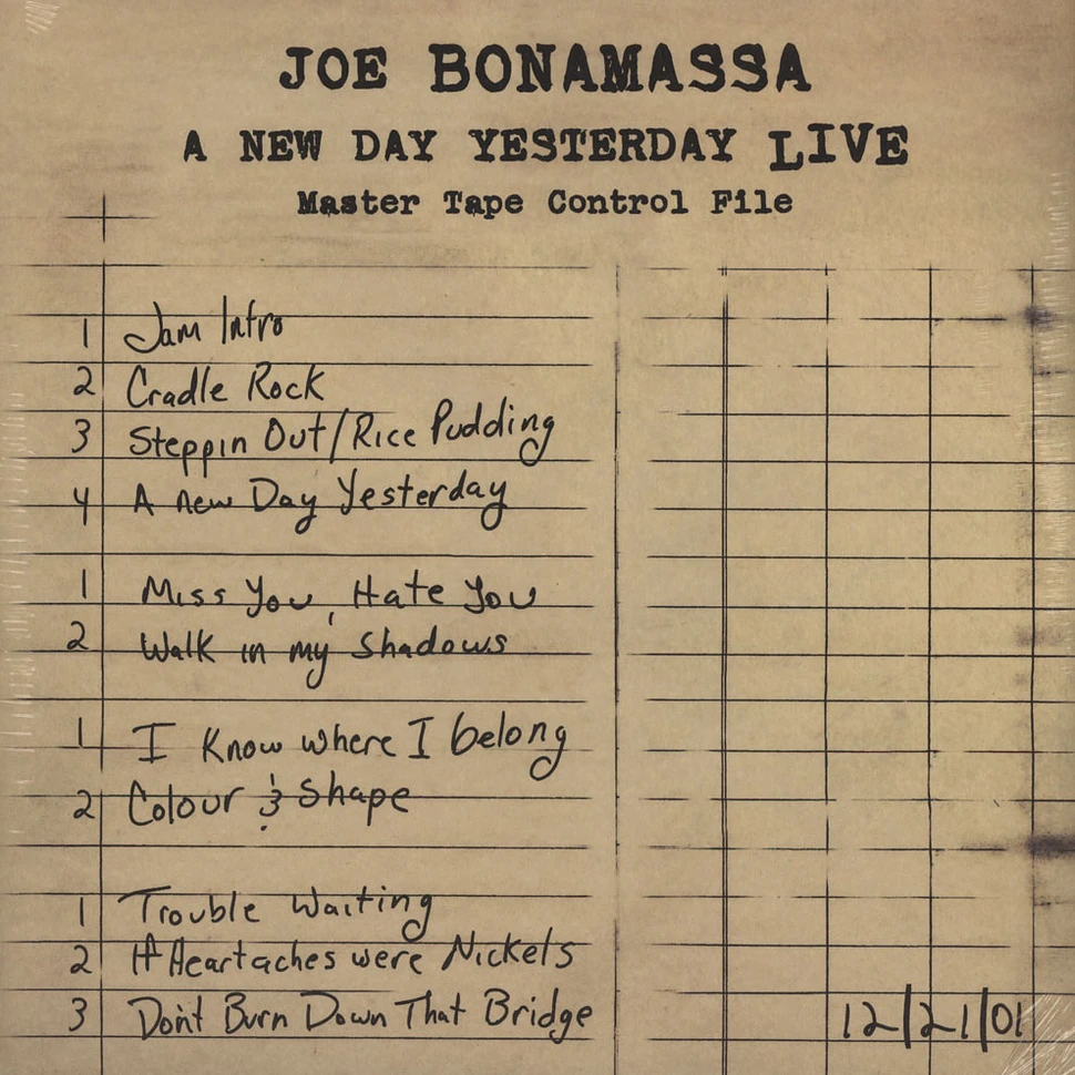 Joe Bonamassa - A New Day Yesterday-live