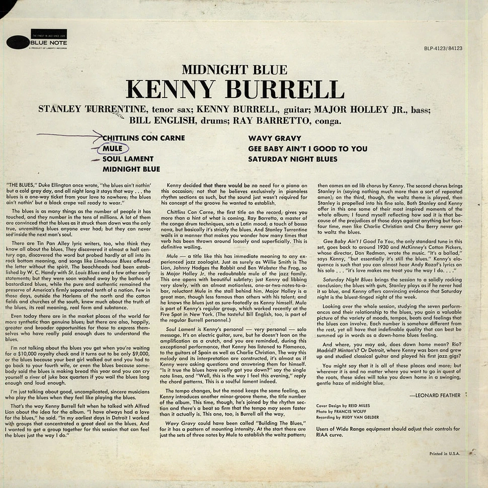 Kenny Burrell - Midnight Blue