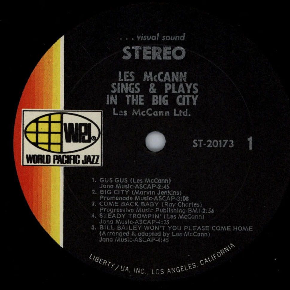 Les McCann Ltd. - New From The Big City Recorded Live In New York City