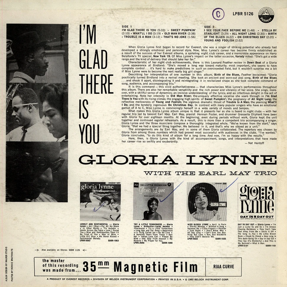 Gloria Lynne - I'm Glad There Is You