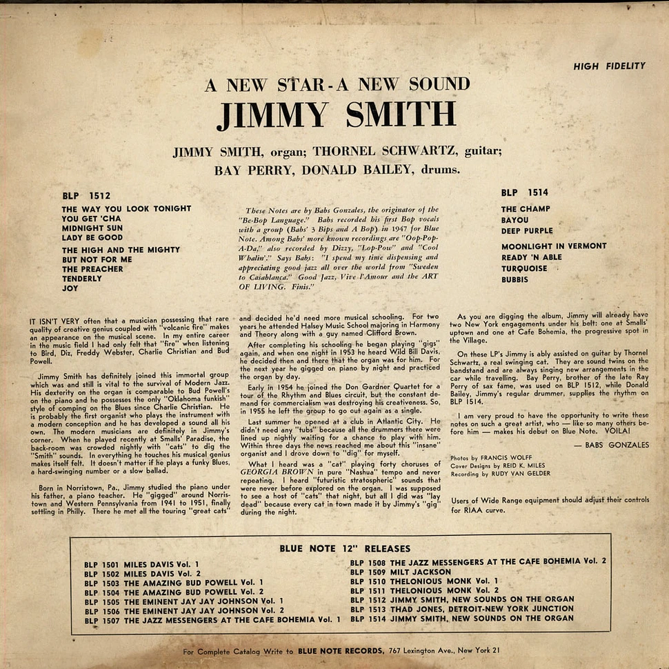 Jimmy Smith - A New Sound - A New Star