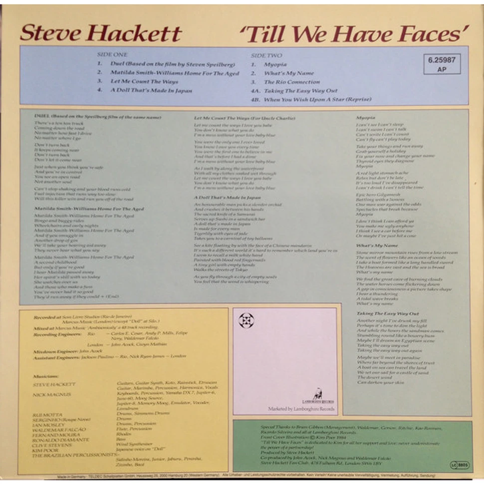 Steve Hackett - Till We Have Faces