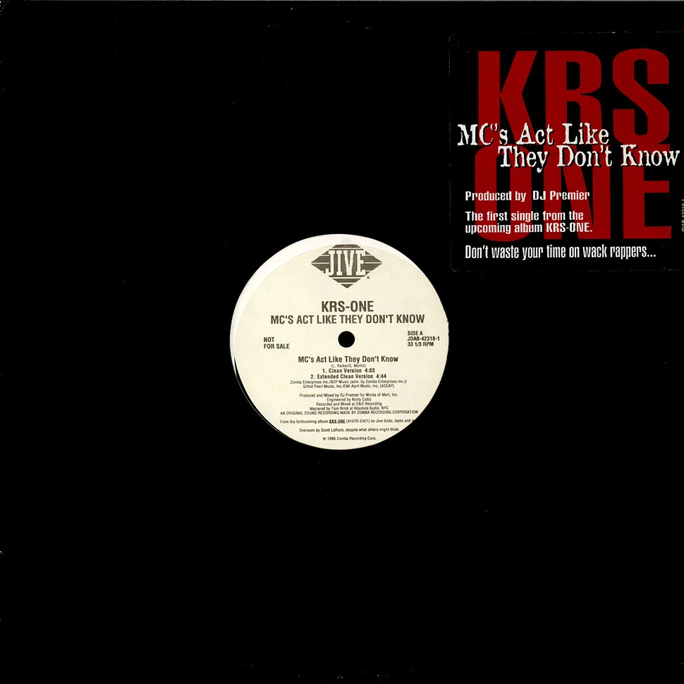 KRS-One - MC's Act Like They Don't Know