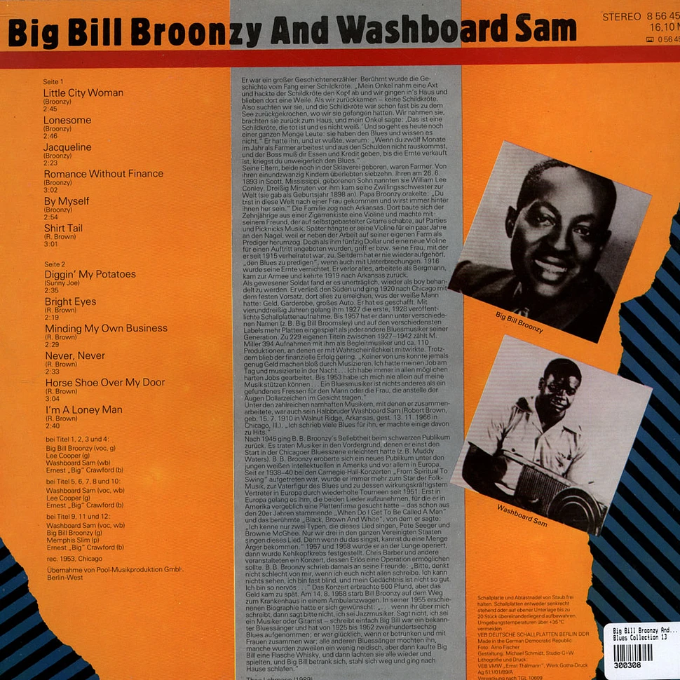 Big Bill Broonzy And Washboard Sam - Big Bill Broonzy And Washboard Sam