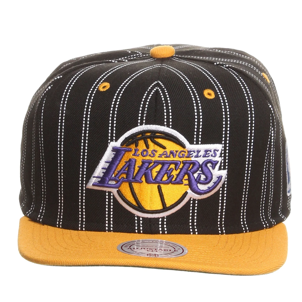 Mitchell & Ness - LA Lakers NBA Double Pinstripe Snapback Cap