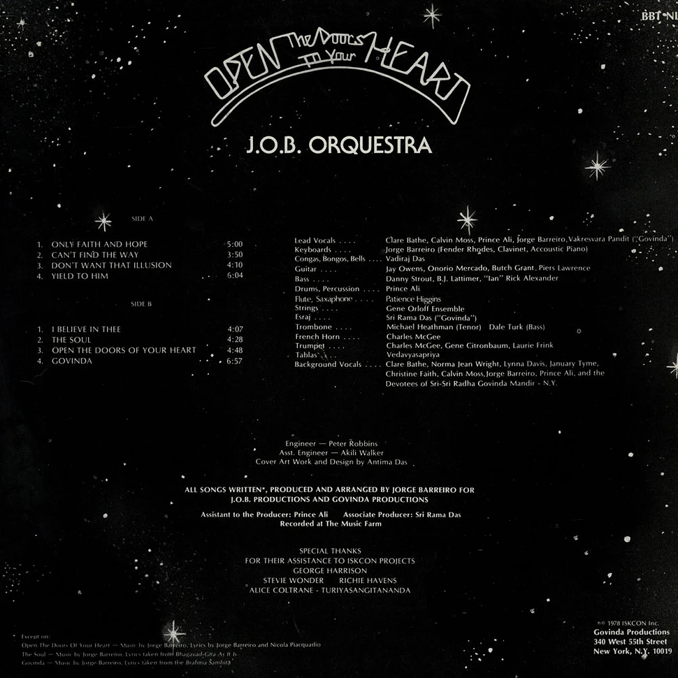 J.O.B. Orquesta - Open the doors to your heart