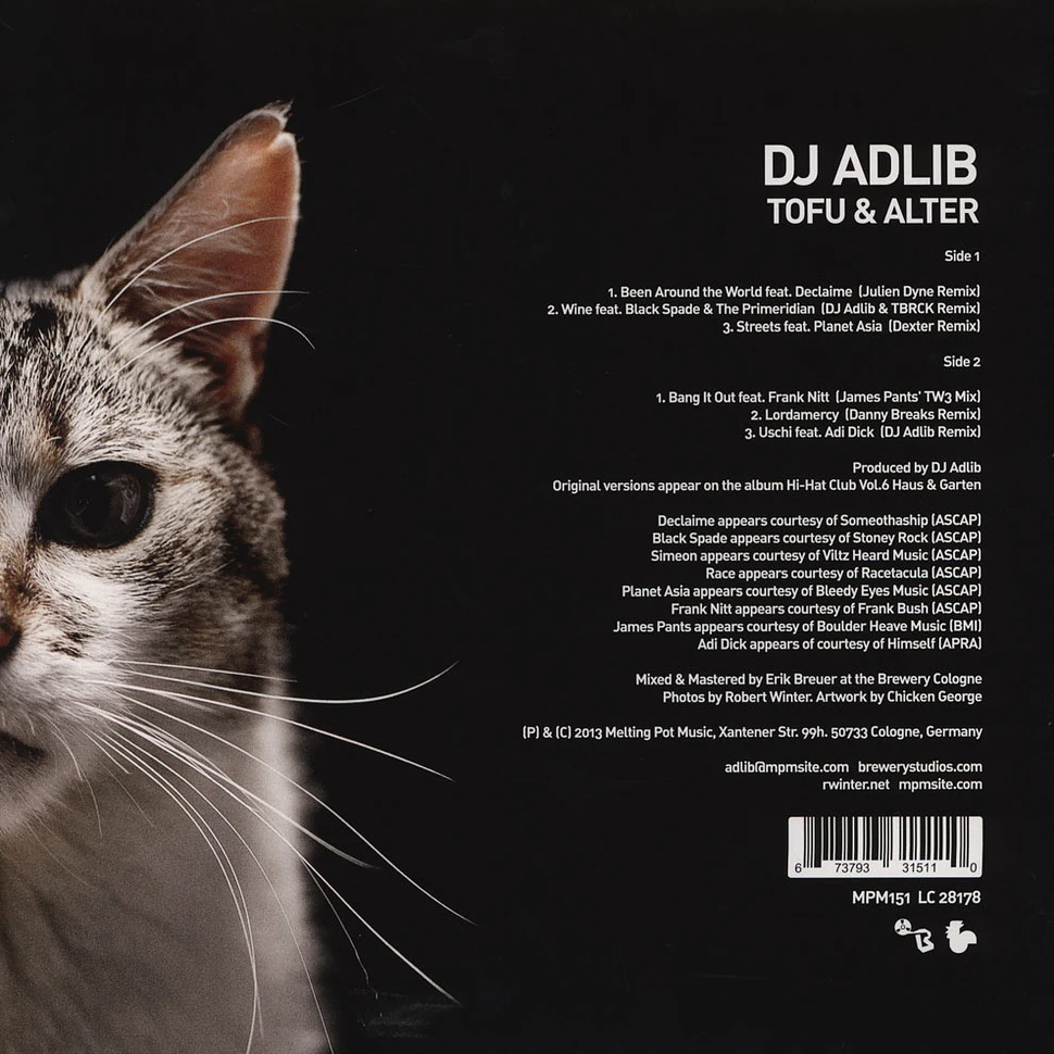 DJ Adlib - Tofu & Alter EP
