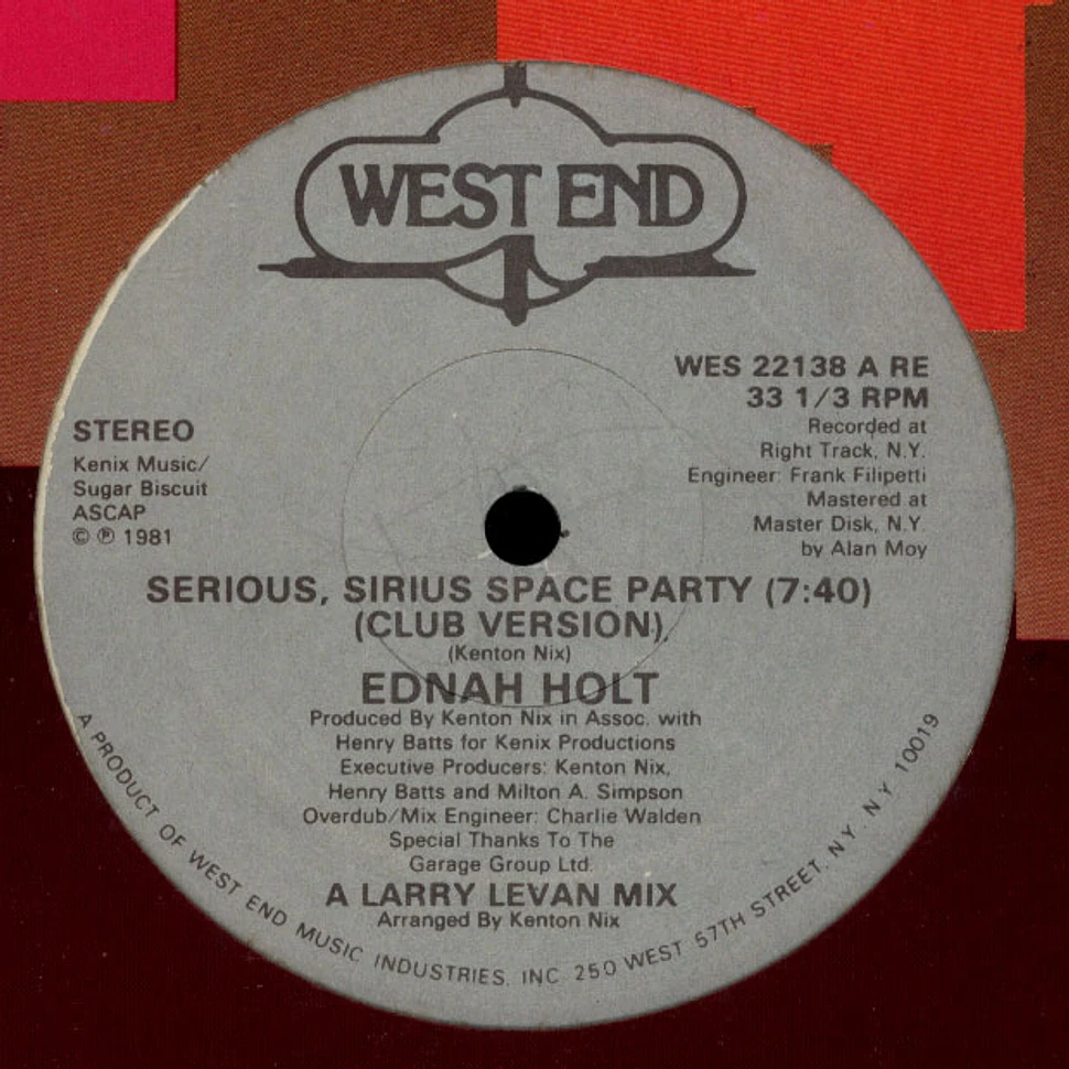 Ednah Holt - Serious, Sirius Space Party