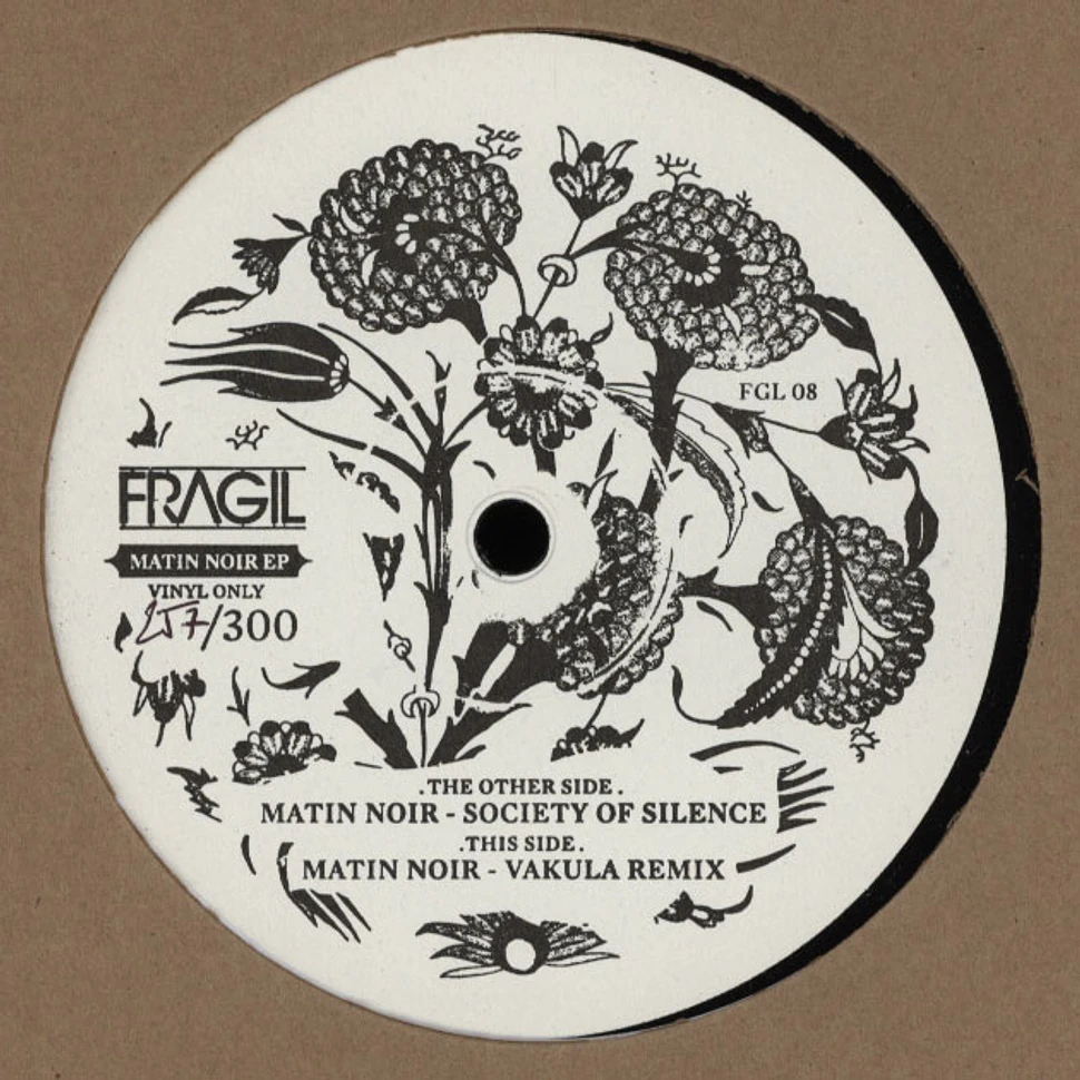 Society Of Silence - Matin Noir EP