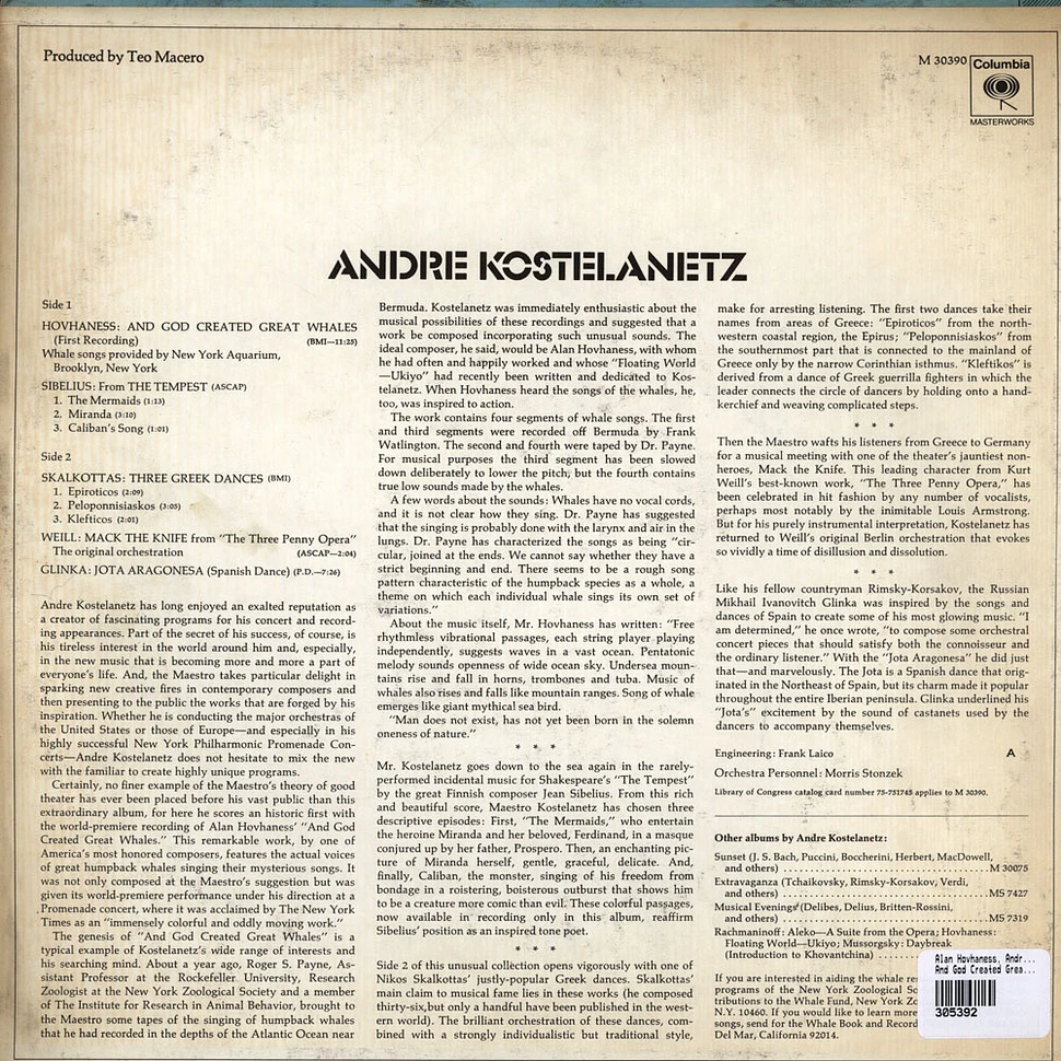Alan Hovhaness - André Kostelanetz - And God Created Great Whales