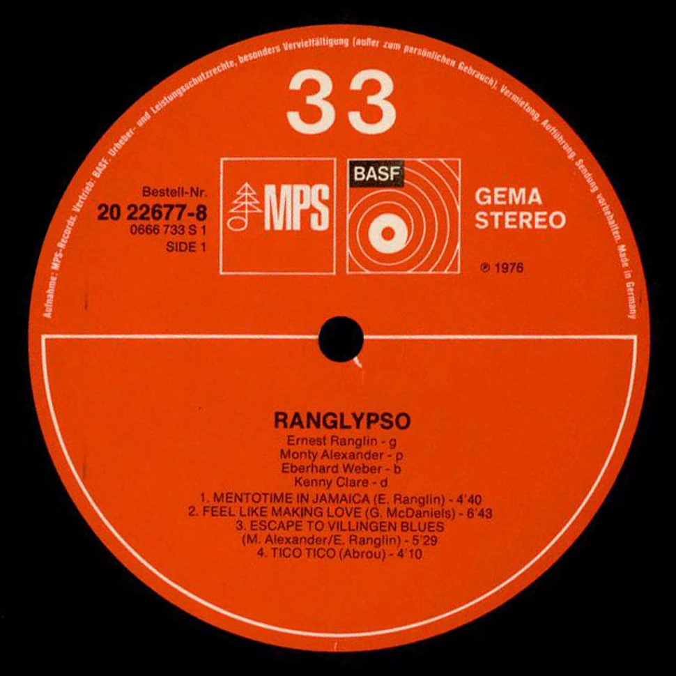 Ernest Ranglin - Ranglypso