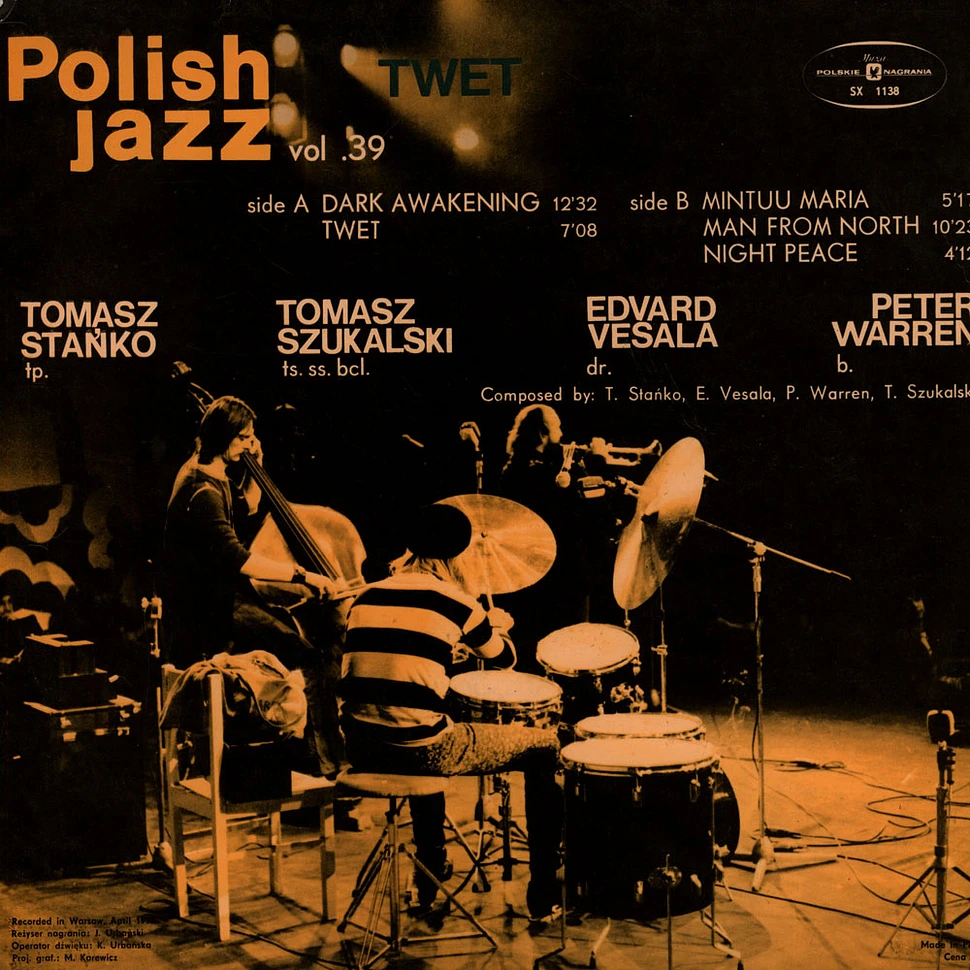 Tomasz Stanko, Tomasz Szukalski, Edward Vesala, Peter Warren - Twet