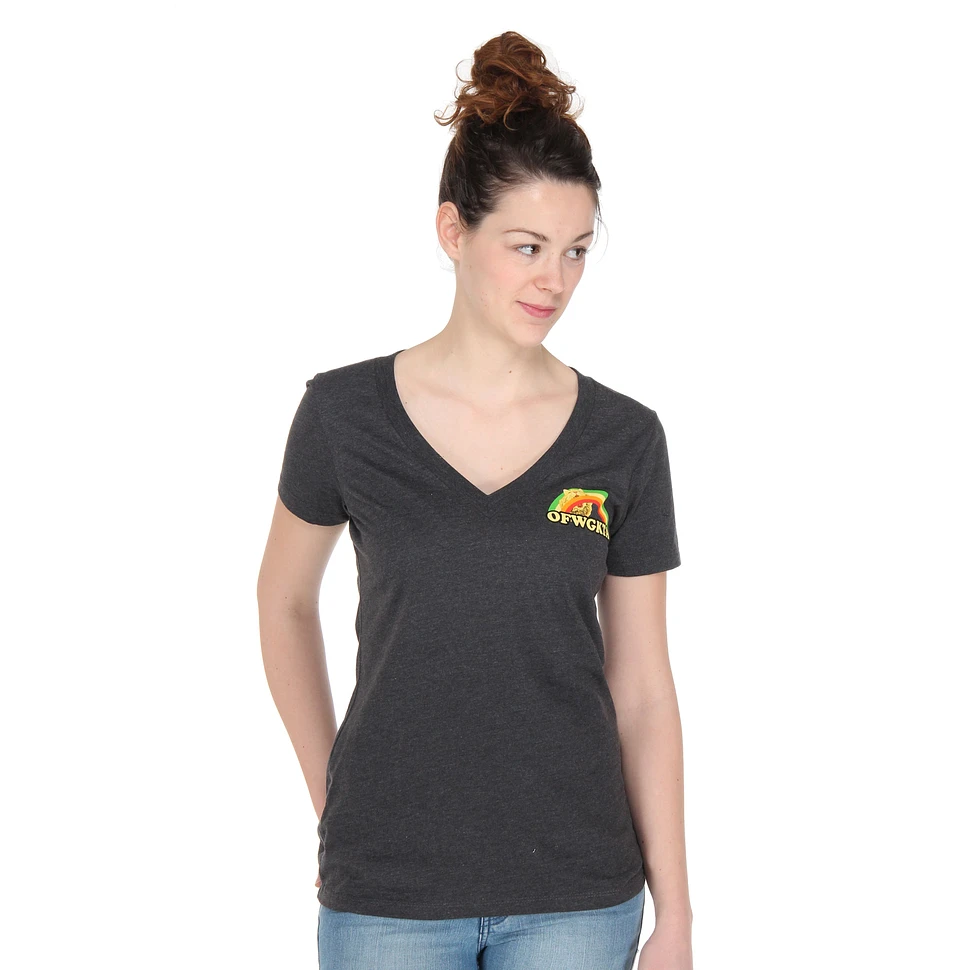 Odd Future (OFWGKTA) - Girls Rainbow Cat V-Neck T-Shirt