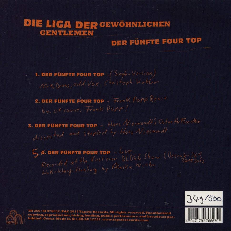 Die Liga Der Gewöhnlichen Gentlemen - Der Fünfte Four Top