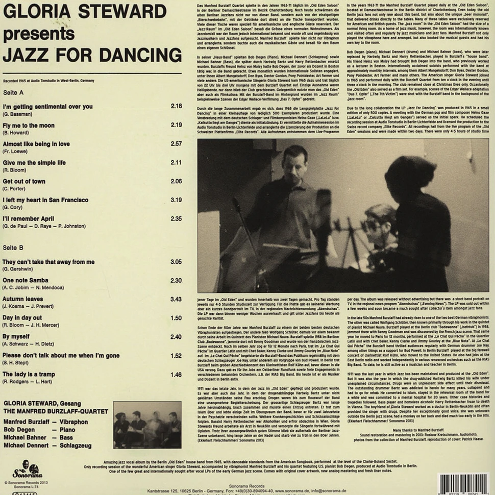 Gloria Steward & Manfred Burzlaff 4 - Jazz For Dancing